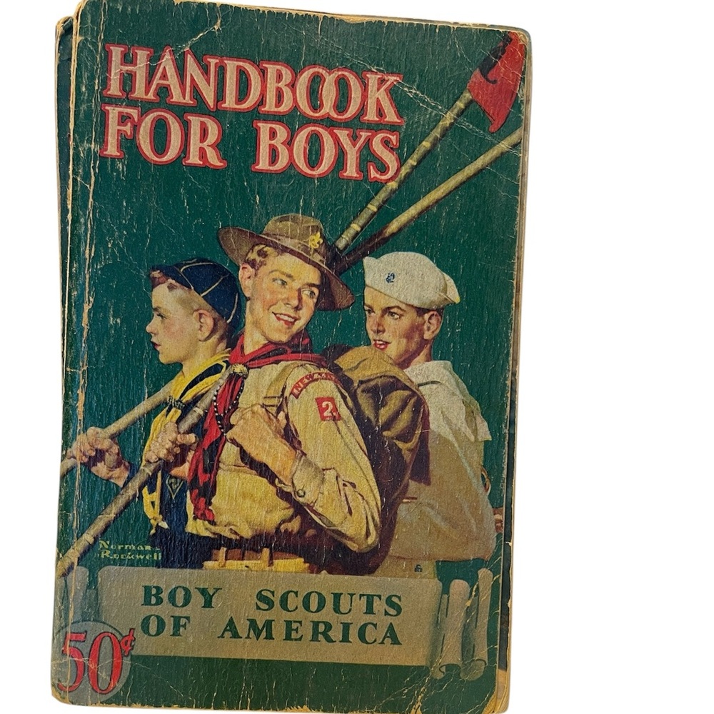 Boy Scouts Handbook 1944. Some writing inside cover. See photos
